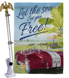 Set You Free - Fun In The Sun Summer Vertical Impressions Decorative Flags HG106078 Made In USA