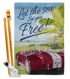 Set You Free - Fun In The Sun Summer Vertical Impressions Decorative Flags HG106078 Made In USA