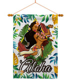 Hula Girl - Fun In The Sun Summer Vertical Impressions Decorative Flags HG106083 Made In USA