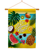 Fruity Summer Time - Fun In The Sun Summer Vertical Impressions Decorative Flags HG106085 Made In USA