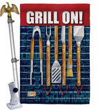 Grill On - Fun In The Sun Summer Vertical Impressions Decorative Flags HG106086 Made In USA