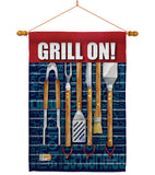 Grill On - Fun In The Sun Summer Vertical Impressions Decorative Flags HG106086 Made In USA