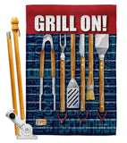 Grill On - Fun In The Sun Summer Vertical Impressions Decorative Flags HG106086 Made In USA