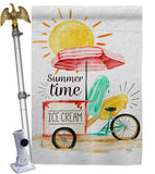 Summer Time - Fun In The Sun Summer Vertical Impressions Decorative Flags HG106088 Made In USA