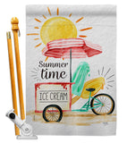 Summer Time - Fun In The Sun Summer Vertical Impressions Decorative Flags HG106088 Made In USA