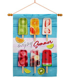 Sweet Popsicles - Fun In The Sun Summer Vertical Impressions Decorative Flags HG106090 Made In USA