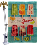 Sweet Popsicles - Fun In The Sun Summer Vertical Impressions Decorative Flags HG106090 Made In USA