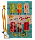 Sweet Popsicles - Fun In The Sun Summer Vertical Impressions Decorative Flags HG106090 Made In USA