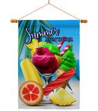 Summer In The Air - Fun In The Sun Summer Vertical Impressions Decorative Flags HG106097 Made In USA