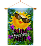 Joyful Sun - Fun In The Sun Summer Vertical Impressions Decorative Flags HG106098 Made In USA