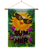 Joyful Sun - Fun In The Sun Summer Vertical Impressions Decorative Flags HG106098 Made In USA