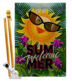 Joyful Sun - Fun In The Sun Summer Vertical Impressions Decorative Flags HG106098 Made In USA