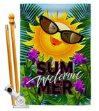 Joyful Sun - Fun In The Sun Summer Vertical Impressions Decorative Flags HG106098 Made In USA