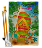 Summer Flip Flop - Fun In The Sun Summer Vertical Impressions Decorative Flags HG106099 Made In USA