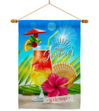 Summer Welcome - Fun In The Sun Summer Vertical Impressions Decorative Flags HG106102 Made In USA