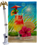 Summer Welcome - Fun In The Sun Summer Vertical Impressions Decorative Flags HG106102 Made In USA