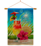 Summer Welcome - Fun In The Sun Summer Vertical Impressions Decorative Flags HG106102 Made In USA