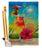 Summer Welcome - Fun In The Sun Summer Vertical Impressions Decorative Flags HG106102 Made In USA