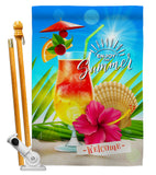 Summer Welcome - Fun In The Sun Summer Vertical Impressions Decorative Flags HG106102 Made In USA