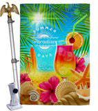 Summer In Paradise - Fun In The Sun Summer Vertical Impressions Decorative Flags HG106103 Made In USA