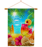 Summer In Paradise - Fun In The Sun Summer Vertical Impressions Decorative Flags HG106103 Made In USA