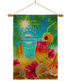 Summer In Paradise - Fun In The Sun Summer Vertical Impressions Decorative Flags HG106103 Made In USA