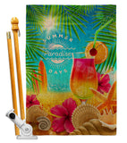 Summer In Paradise - Fun In The Sun Summer Vertical Impressions Decorative Flags HG106103 Made In USA