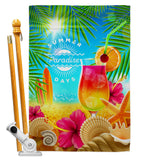 Summer In Paradise - Fun In The Sun Summer Vertical Impressions Decorative Flags HG106103 Made In USA