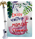 Enjoy Every Moment - Fun In The Sun Summer Vertical Impressions Decorative Flags HG106104 Made In USA