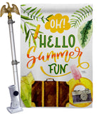 Oh Summer - Fun In The Sun Summer Vertical Impressions Decorative Flags HG106105 Made In USA