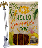 Oh Summer - Fun In The Sun Summer Vertical Impressions Decorative Flags HG106105 Made In USA