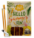 Oh Summer - Fun In The Sun Summer Vertical Impressions Decorative Flags HG106105 Made In USA