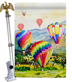 Escape Hot Air Balloon - Fun In The Sun Summer Vertical Impressions Decorative Flags HG106112 Made In USA