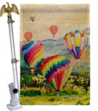 Escape Hot Air Balloon - Fun In The Sun Summer Vertical Impressions Decorative Flags HG106112 Made In USA