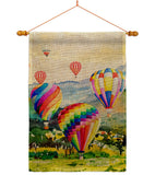 Escape Hot Air Balloon - Fun In The Sun Summer Vertical Impressions Decorative Flags HG106112 Made In USA