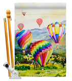 Escape Hot Air Balloon - Fun In The Sun Summer Vertical Impressions Decorative Flags HG106112 Made In USA