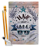 Have a Great Summer - Fun In The Sun Summer Vertical Impressions Decorative Flags HG137016 Made In USA