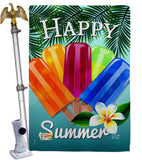 Happy Summer Pop - Fun In The Sun Summer Vertical Impressions Decorative Flags HG137027 Made In USA