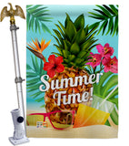 Summer Beach Time - Fun In The Sun Summer Vertical Impressions Decorative Flags HG137057 Made In USA