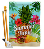 Summer Beach Time - Fun In The Sun Summer Vertical Impressions Decorative Flags HG137057 Made In USA