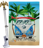 Summer Adventure - Fun In The Sun Summer Vertical Impressions Decorative Flags HG137058 Made In USA