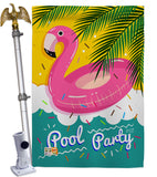 Summer Pool Party - Fun In The Sun Summer Vertical Impressions Decorative Flags HG137060 Made In USA