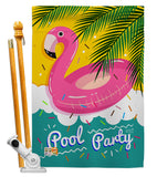 Summer Pool Party - Fun In The Sun Summer Vertical Impressions Decorative Flags HG137060 Made In USA