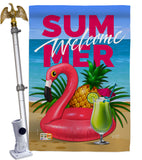 Summer Welcome Fun - Fun In The Sun Summer Vertical Impressions Decorative Flags HG137116 Made In USA