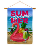 Summer Welcome Fun - Fun In The Sun Summer Vertical Impressions Decorative Flags HG137116 Made In USA