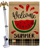 Watermelon Summer - Fun In The Sun Summer Vertical Impressions Decorative Flags HG137214 Made In USA