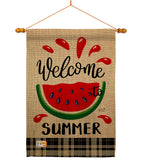 Watermelon Summer - Fun In The Sun Summer Vertical Impressions Decorative Flags HG137214 Made In USA