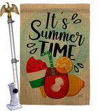 It's Summer Time - Fun In The Sun Summer Vertical Impressions Decorative Flags HG137240 Made In USA