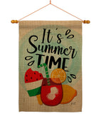 It's Summer Time - Fun In The Sun Summer Vertical Impressions Decorative Flags HG137240 Made In USA