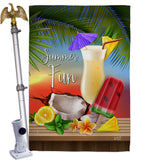 Summer Fun - Fun In The Sun Summer Vertical Impressions Decorative Flags HG137275 Made In USA